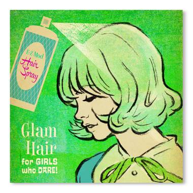 East Urban Home Hair Spray Vintage Advertisement Size: 16 H x 16 W