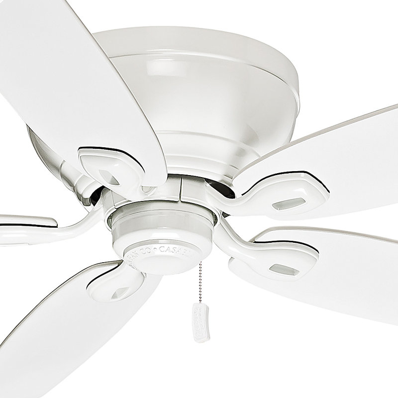 54" Durant 5 - Blade Flush Mount Ceiling Fan with Pull Chain