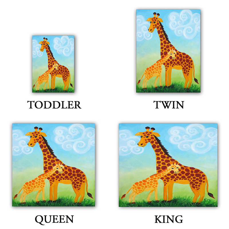  Housses de couette en microfibre nJoy Art Giraffes, Simple