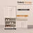 Multi functional Shoe Storage Cabinet with Bench & 7+3 Storage compartment, Adjustable layer board