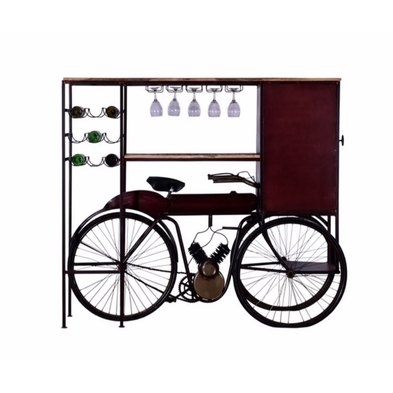 Bar de livraison tricycle avec rangement pour bouteilles de vin
