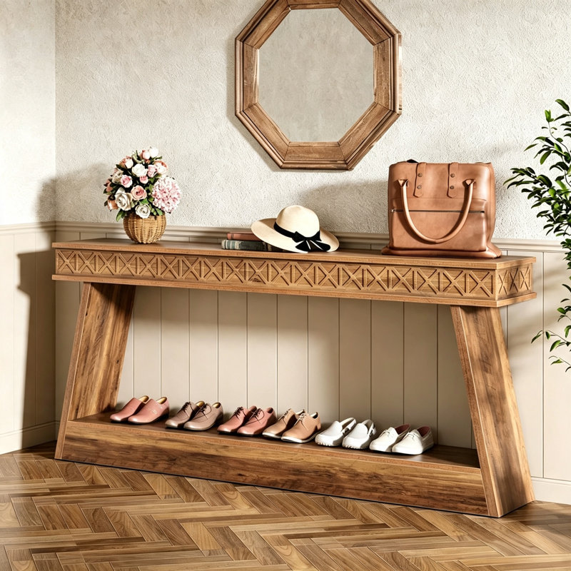 Console American Rustic, H 32,3 po x l 63 po x P 12,6 po