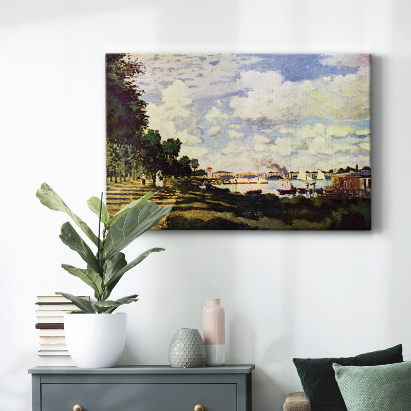 «Sailing at Argenteuil» par Monet-Gallery, toile tendue, H 12 po x l 18 po