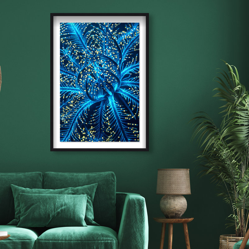 Neon Bloom Print by Oliver Gal, 55.5"H x 37.5"W, Black Shadowbox