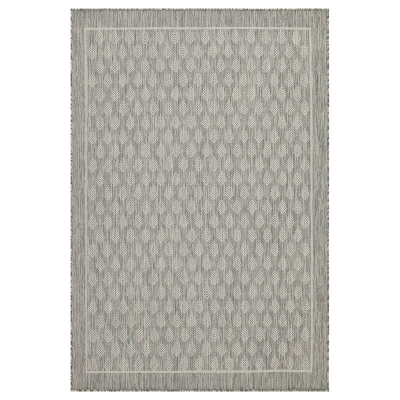 Sunshine GC_HAR2009 Silver 7 Ft. 10 In. X 10 Ft. 3 In. Indoor/Outdoor Area Rug, Rectangle 7'10" x 10'3", Silver