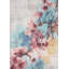 Tapis floral crème et rose 7 pi x 10 pi