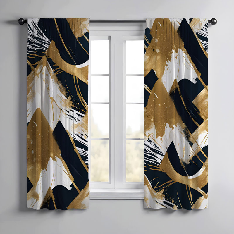 Paire de rideaux semi-transparents en polyester Emagene, L 40 po x L 82 po