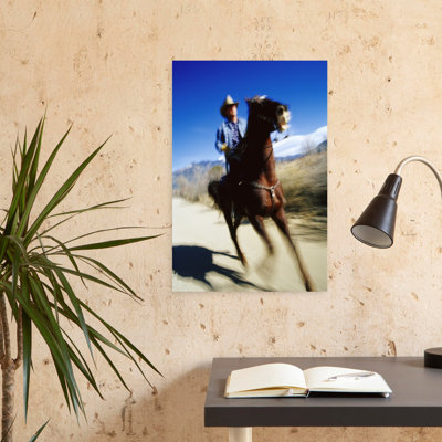 «Man Riding A Horse, Usa», art contemporain de paysage cheval contemporain