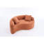 Canapé modulaire S-Curved Chenille, assise double profondeur rose corail, sans assemblage, L 66,9 po-1334427505