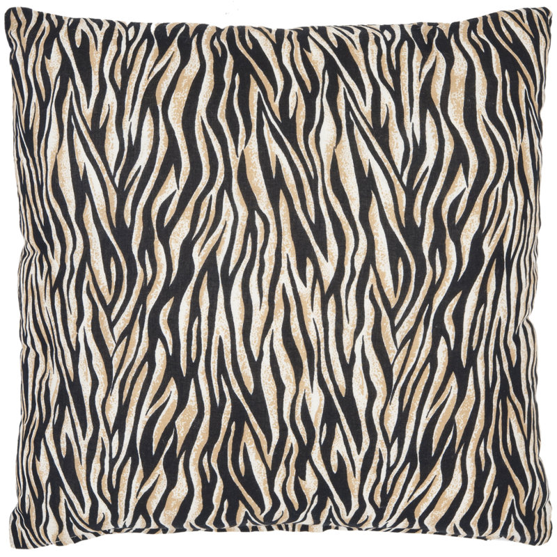 Drake zèbre coton Throw Pillow, 18" H x 18" W