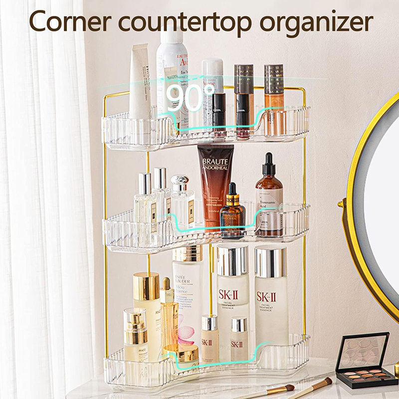 Bellay Acrylic Makeup Organiser, White