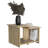 Oak Coffee Table With Open Shelf, Keeping Office Tidy Modern Design Shelf For Living Area-469288544