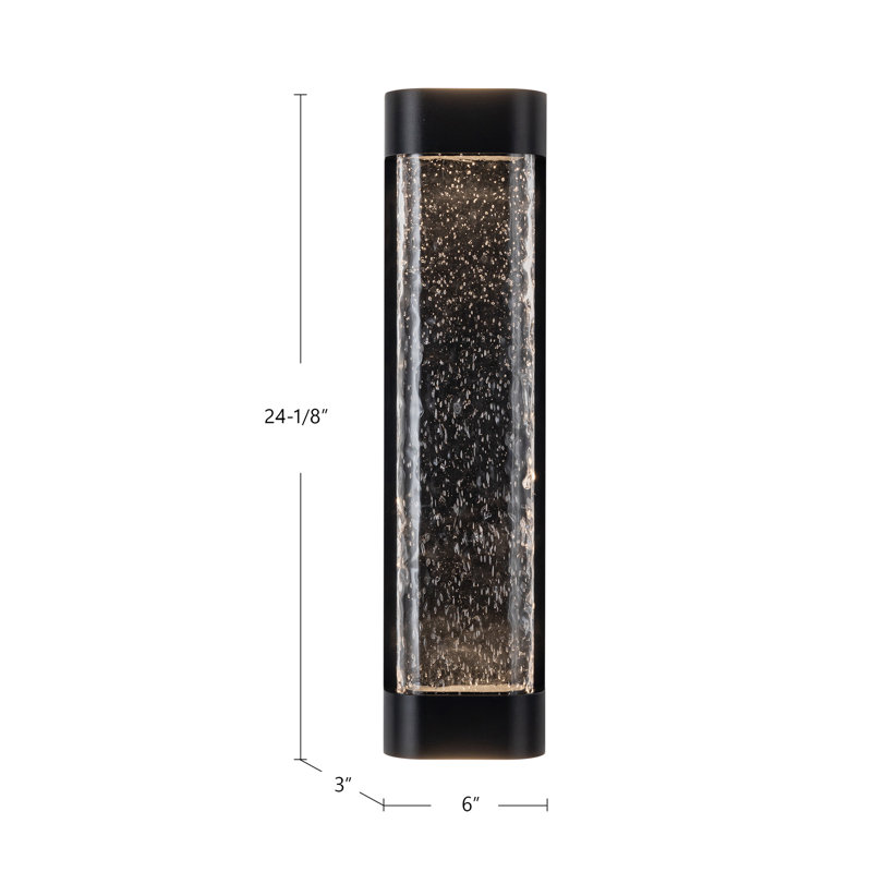 Moondew 1 - Light LED Outdoor Flush Mount, 31 W, 24" H x 6" W x 3" D