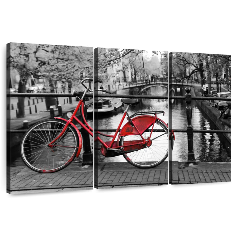 Mehar Red Amsterdam Bicycle, 28" H x 45" W