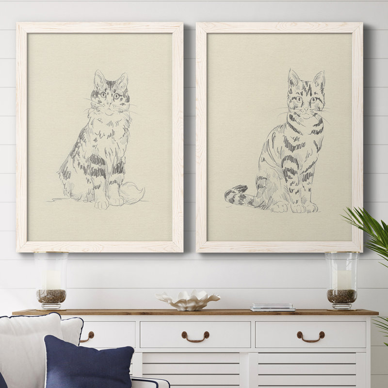 Toile encadrée de qualité supérieure House Cat III - prête à être accrochée, H 43,5 po x l 31,5 po x P 1 po