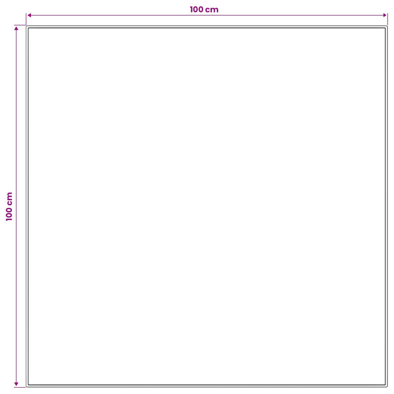 Floral and Dots Area Rug, Square 100 cm x 100 cm