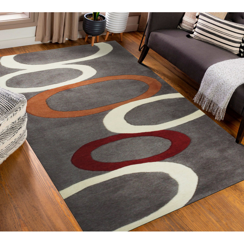 Celia Clara Gray Hand Tufted Wool Area Rug