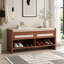 Polyester Blend Upholstered Bench