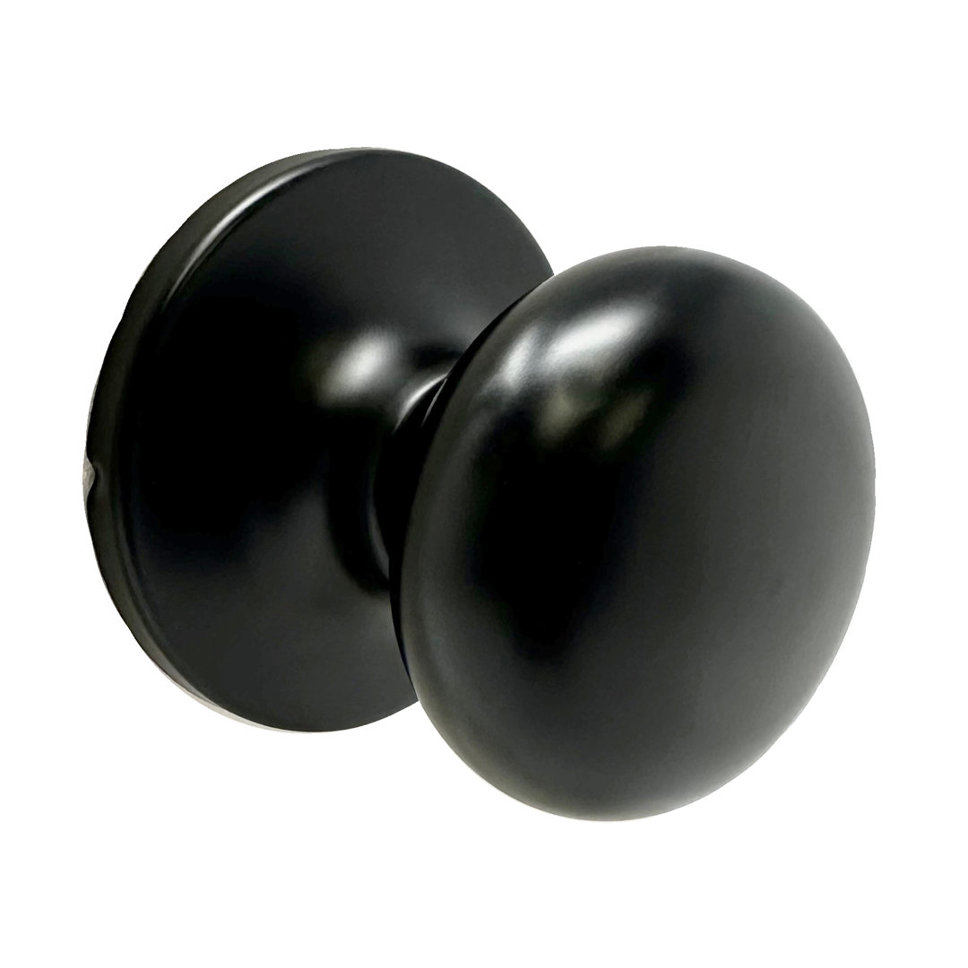 Premiere Essentials 2.2'' Diameter Passage (Hall & Closet) Matte Black Round Knob Weslock
