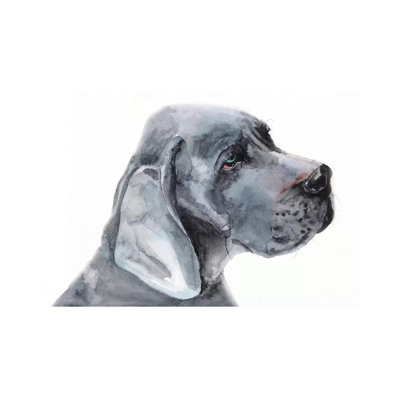 " Blue Great Dane " by George Dyachenko Painting Print