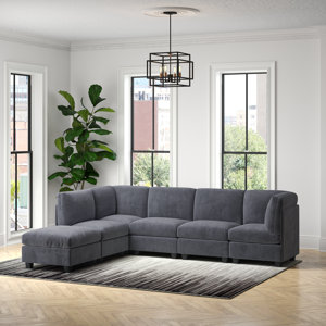 Roeder 120" Wide Modular Corner Sectional with Ottoman ( incomplete corner only) 