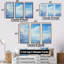 «Aqua Pastel Clouds Lansdcape IV», ensemble d'art sur toile-667070460-667070457