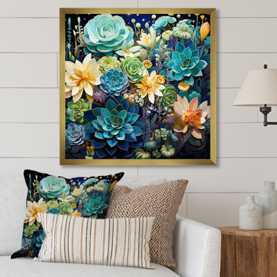 " Teal Succulent Serenade "