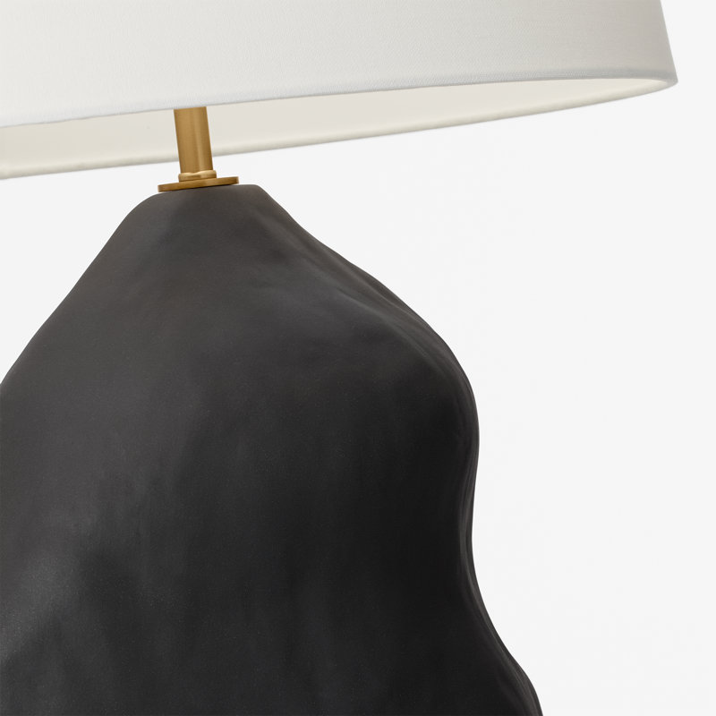 Broxton Table Lamp, Rough Black