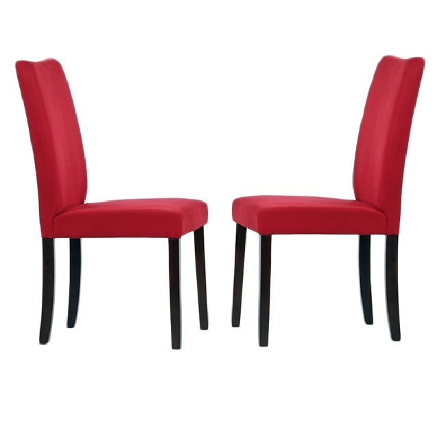 Chaise de salle à manger rembourrée shino, Rouge