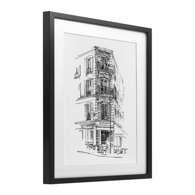 Parisian Boulevard Study, impression sous verre encadrée, conception par Ethan Harper