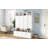 76.7''H Farmhouse Hall Tree with Bench and Cabinet, 4-in-1 Entryway Organizer with Open Cubbies & Hooks for Hallway, Entryway, Living Room-130067247