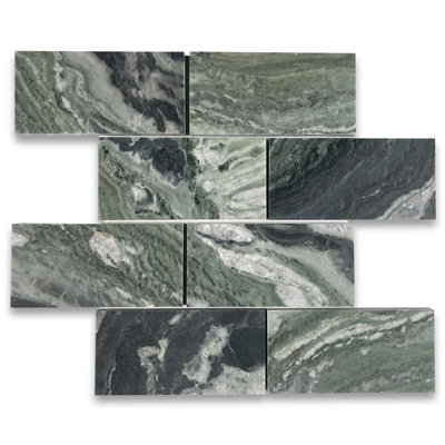 3" x 6" Marble Brick Joint Mosaic Wall & Floor Tile