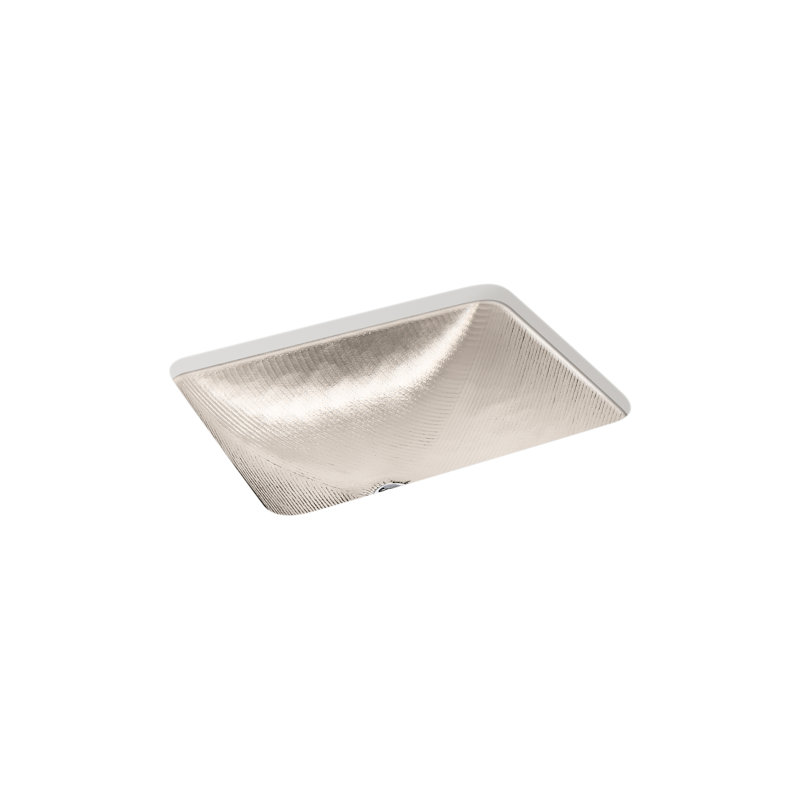 Lavabo de salle de bain encastré en verre Yepsen, Brun pâle