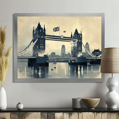 Vintage Tower Bridge Lights In London Uk II - England Wall Art