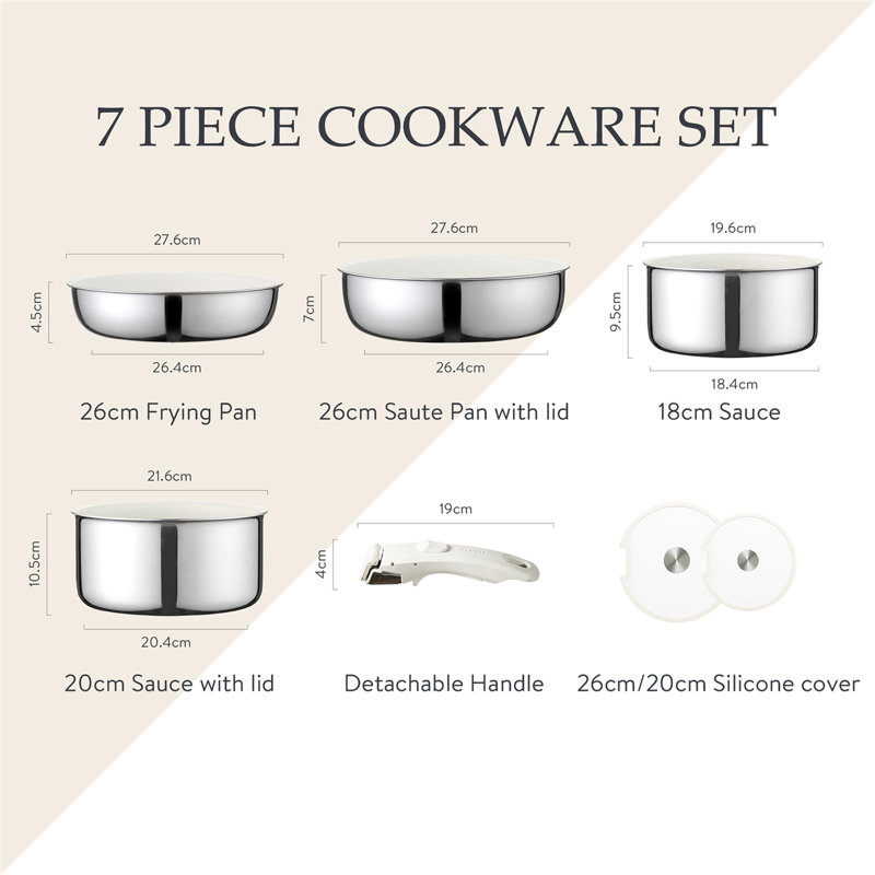 Naylah 7 - Piece Granite Cookware Set