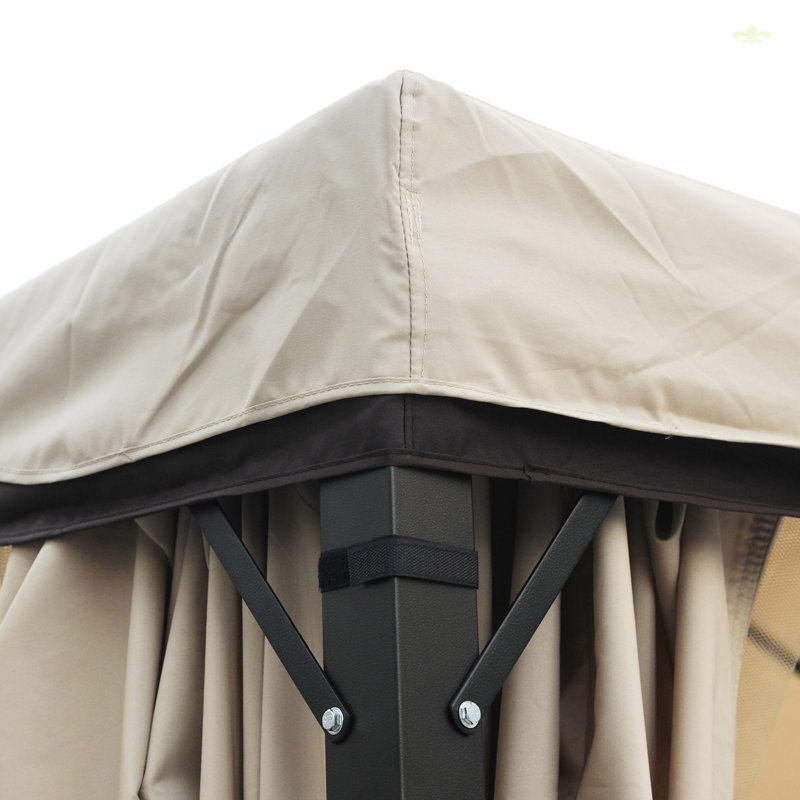 Elina 12 Ft. W x 10 Ft. D Iron Patio Gazebo