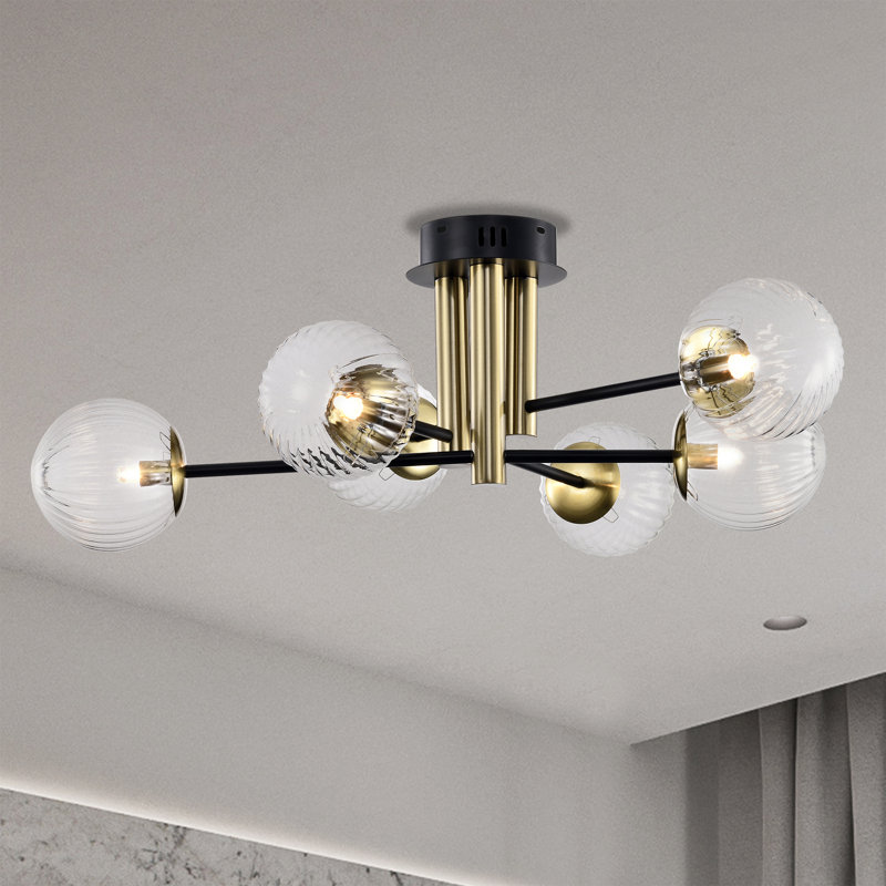 Glass Semi Flush Mount