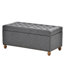 Banc de rangement rembourré avec dessus capitonné-1342725081