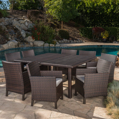 Waban Square 8 - Person 64'' Long Dining Set with Cushions
