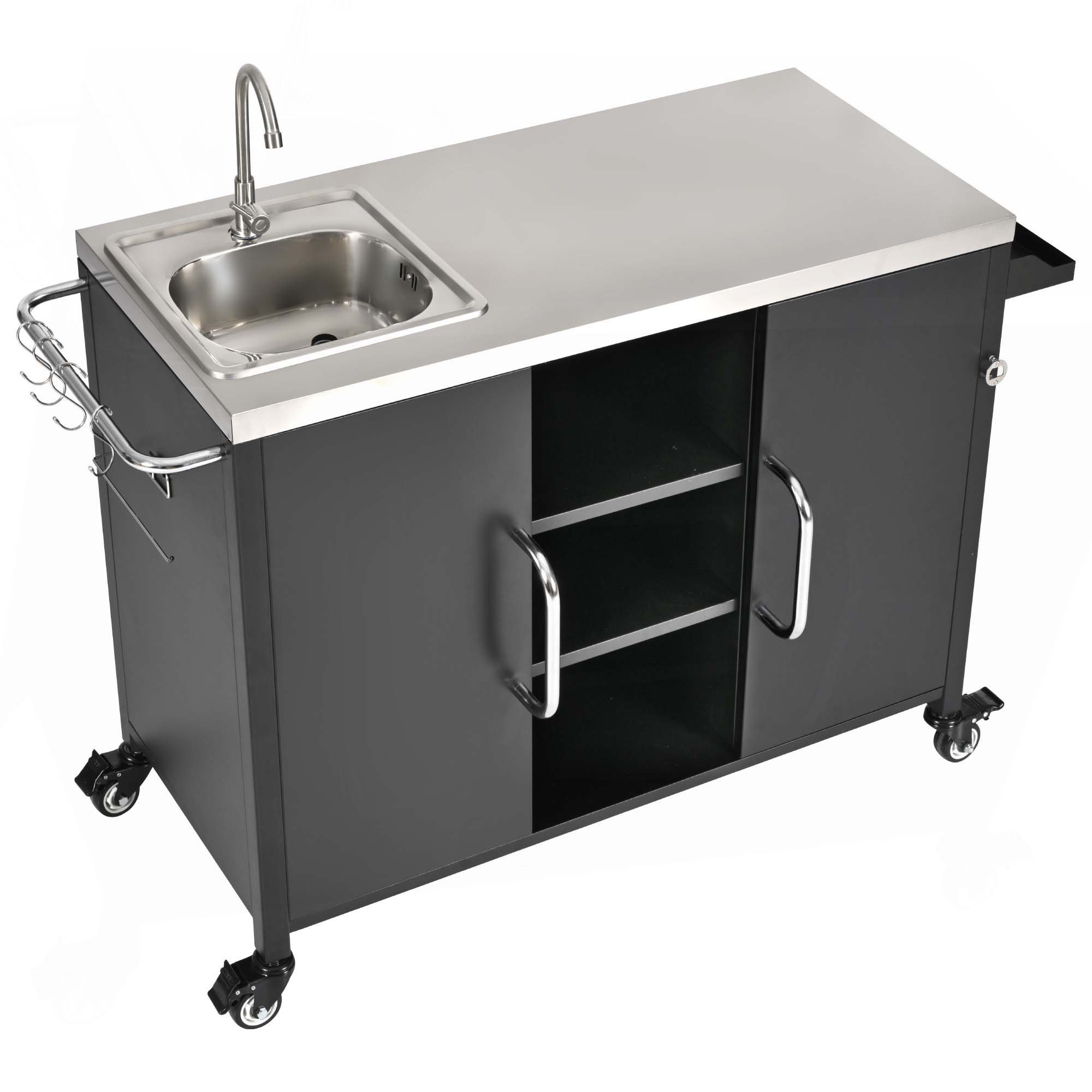 Wrought Studio™ 55.5" Outdoor Metal Kitchen Island With 304 Stainless ...