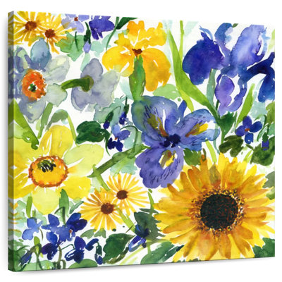 Harnek Daffodil Iris And Sunflower
