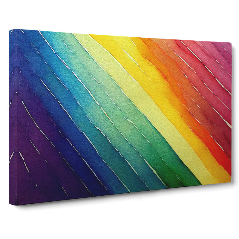 Watercolour Rainbow Art Vol.2 Abstract - Wrapped Canvas, 35cm H x 50cm W x 3cm D