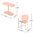 Outdoor Iron Garden - Bistro Style In Coral Color Construction For Patio &-331097054