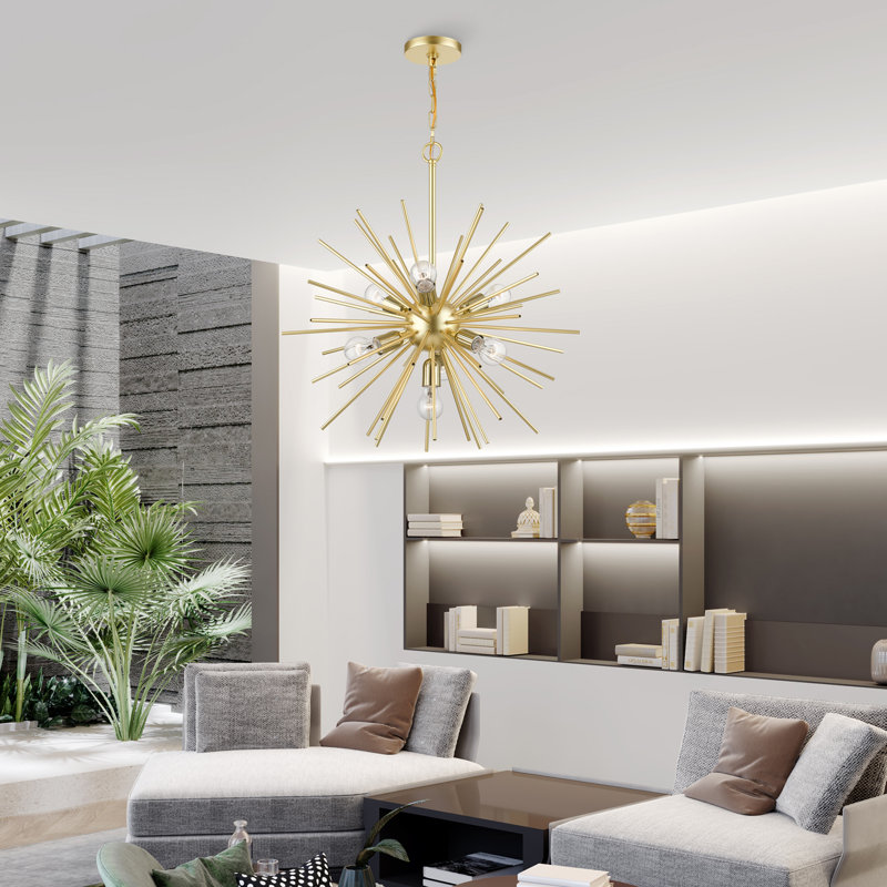 Lustre suspendu Dibesh, Or doux / laiton poli