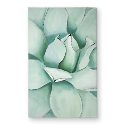 Succulent Closeup - Neo Mint Indoor/Outdoor Door Mat | Decor