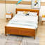 Lit plateforme en bois avec tête et pied de lit-1397818356-1397818354