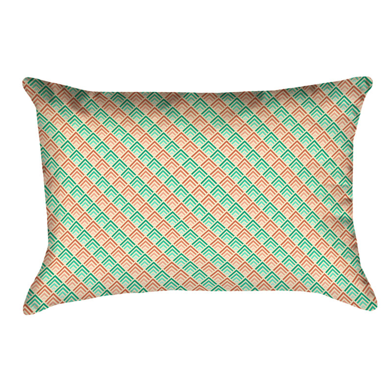 Coussin Katelyn Elizabeth, Vert / orange, Polyester