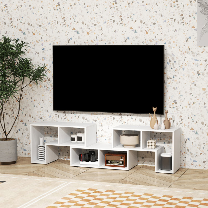 Baylen Unfinished TV Stand for TVs up to 75", White