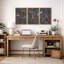 «Whimsical Woodland Animals and Botanical Pattern Illustration», reproduction d'art sur toile encadrée-743576721-743576722