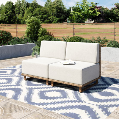 Rattan Armless Single Sofa